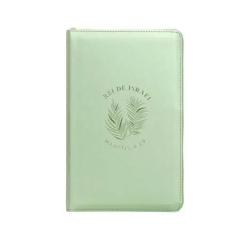 BÍBLIA NVI COM ZÍPER: REI DE ISRAEL, COUROSOFT VERDE COM TOQUE EMBORRACHADO, LEITURA PERFEITA: NOVA