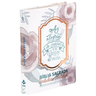 Bíblia Verdadeira Identidade Capa Couro Sintético Branca Florida va Almeida Atualizada de Sociedade Bíblica do Brasil Editorial Sbb tapa mole edición 3 en português 2023